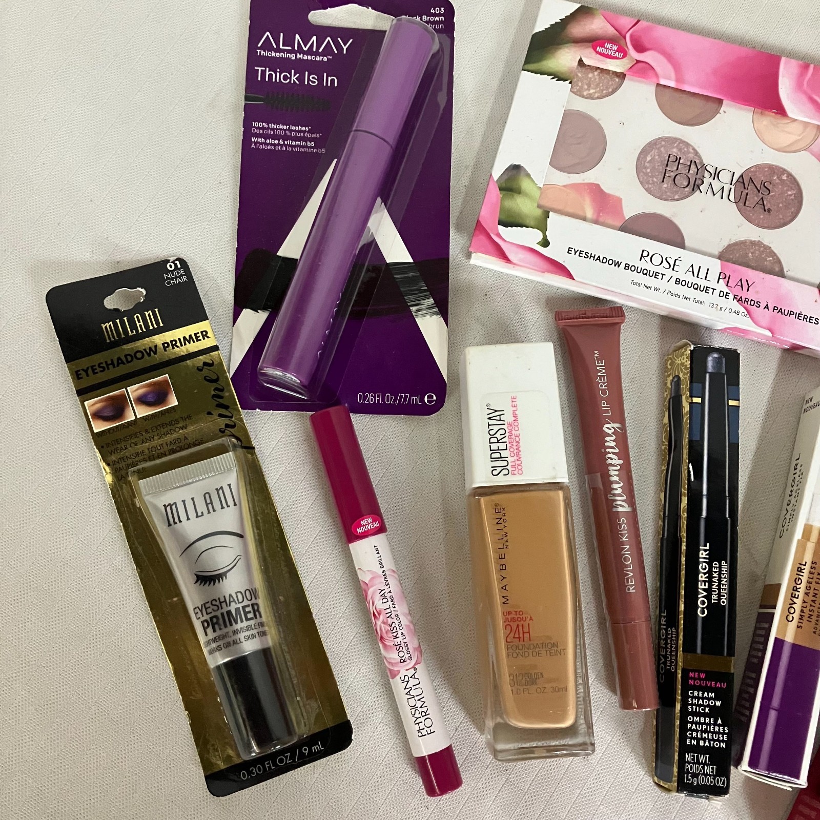 Milani Maybelline PF Almay CoverGirl Full Face Set 10-Piece Makeup Kit New