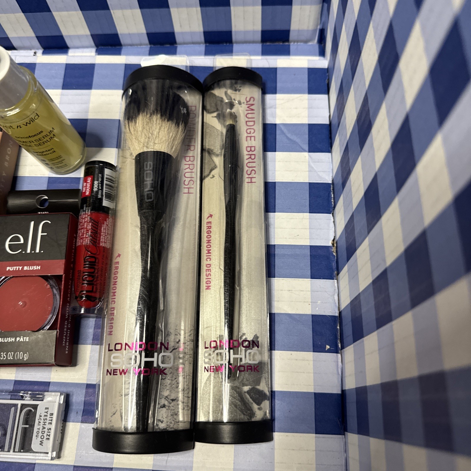 Elf SOHO Wet N Wild Makeup Mixed 15 item BUNDLE NEW Brushes Blush Lipstick