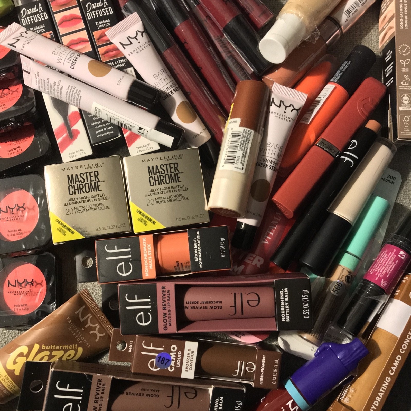 Mixed Makeup Lot All New items/ Resellers/ Drugstore makeup 50 items
