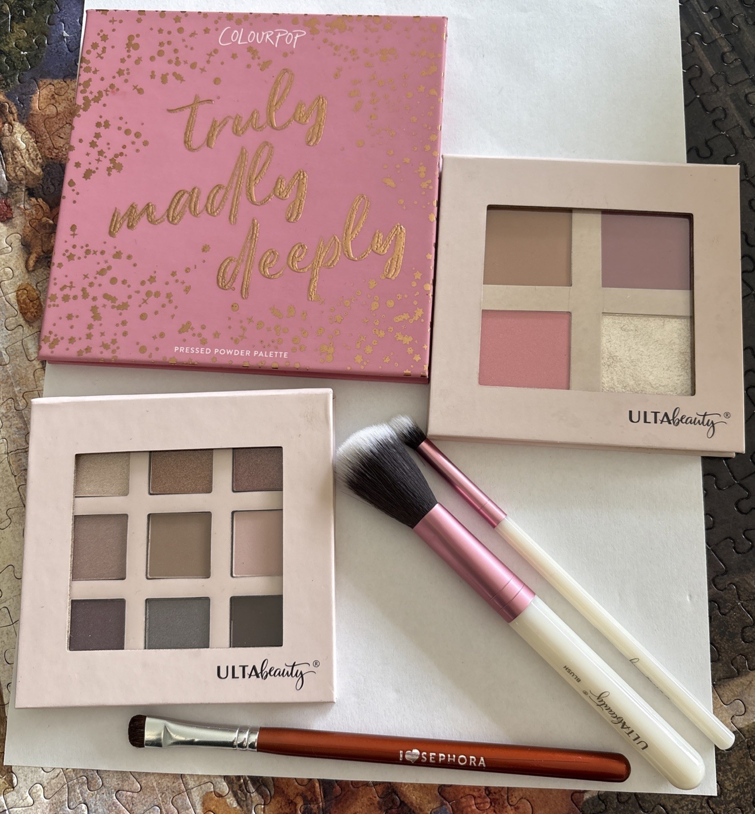 Sephora Vintage Brush, coLoRPoP Palette Makeup Eyeshadows+Ulta Lot