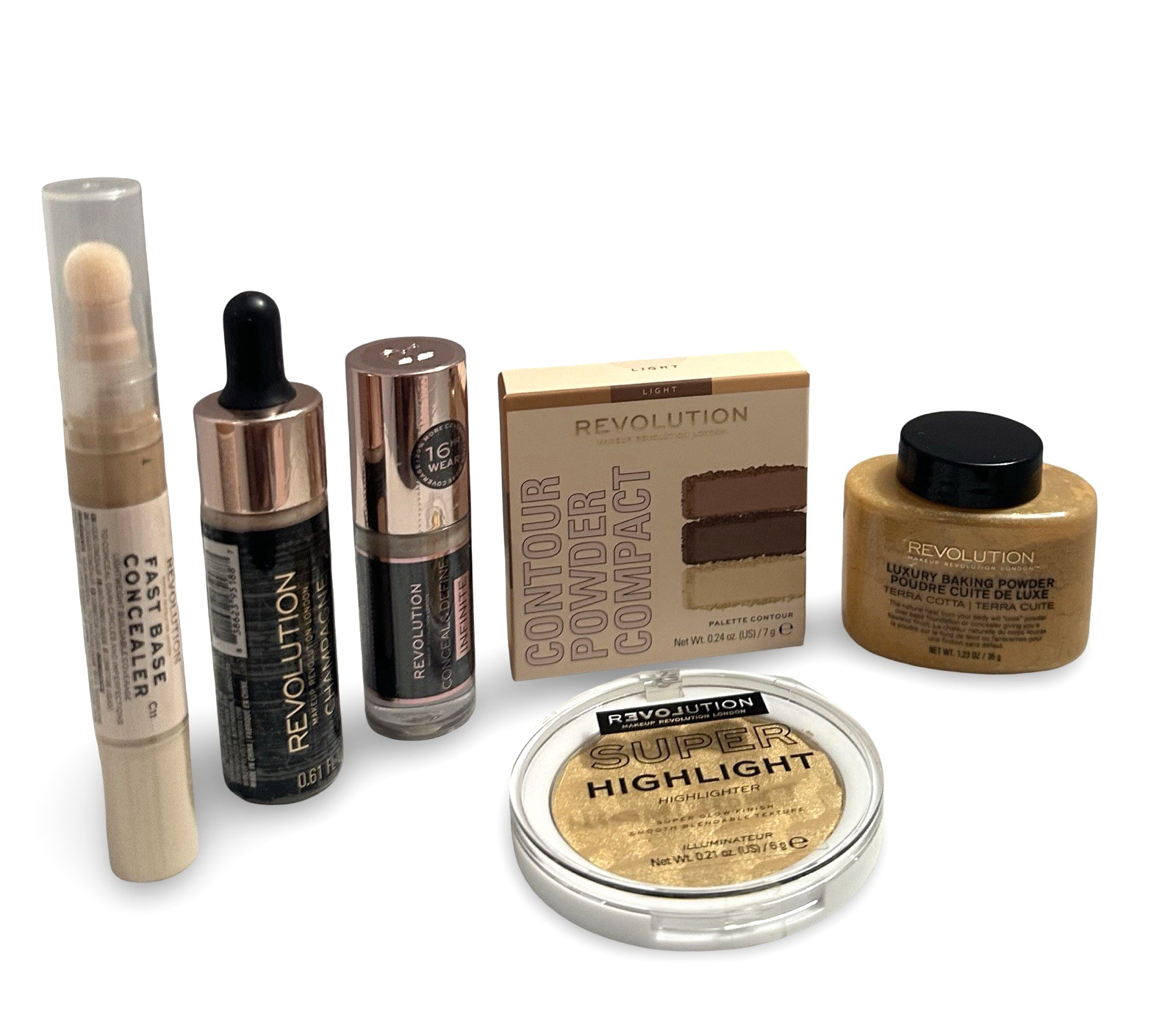 Makeup Revolution 6 Pc Beauty/Makeup Bundle – Highlight, contour, & more!