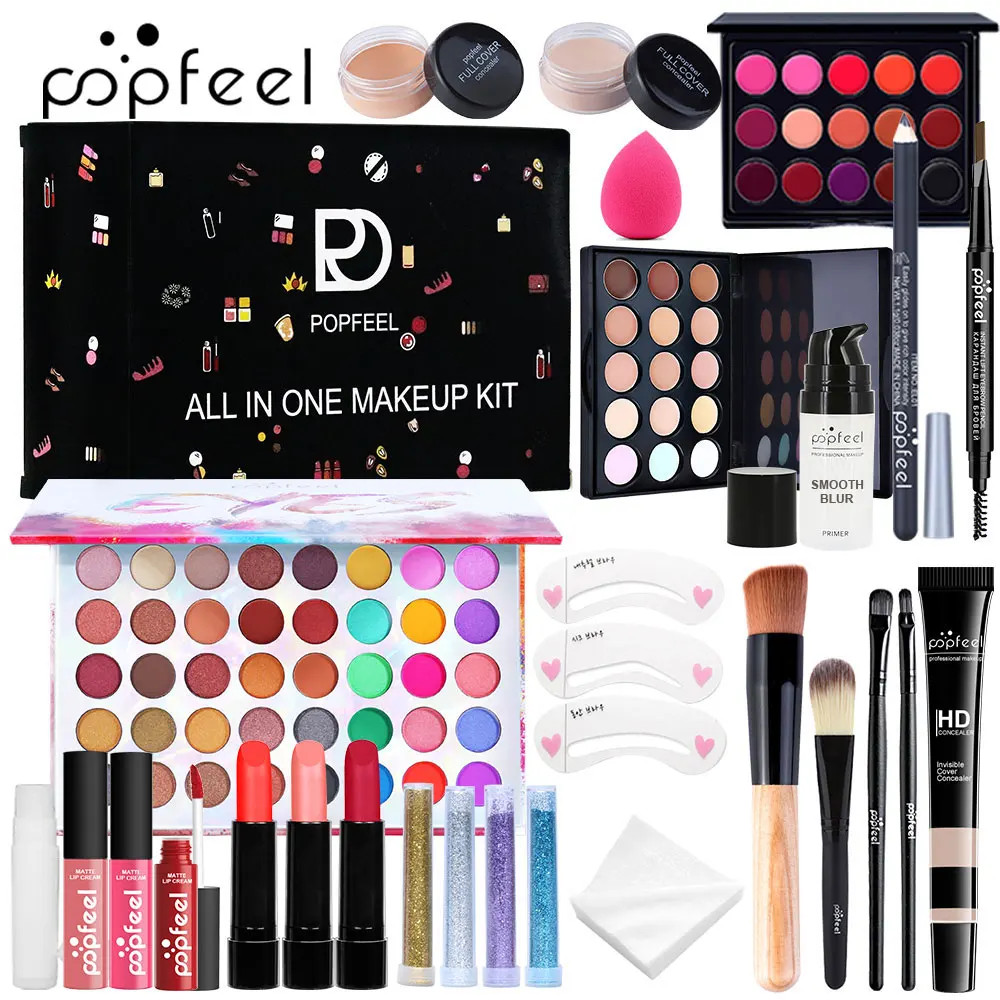 POPFEEL All In One Makeup Kit, Gift for Girls Teen Women include Eyeshadow.