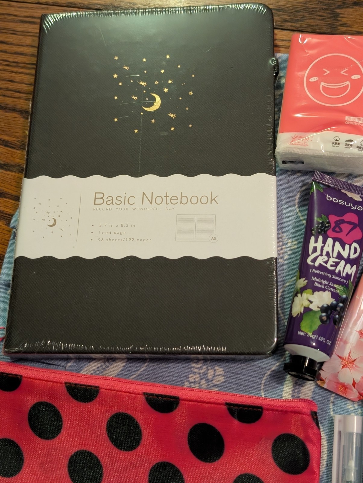 Aromas Cherry Blossom Hand Sanitizer Spray Mixed Lot w Pouch, Notebook & Pens