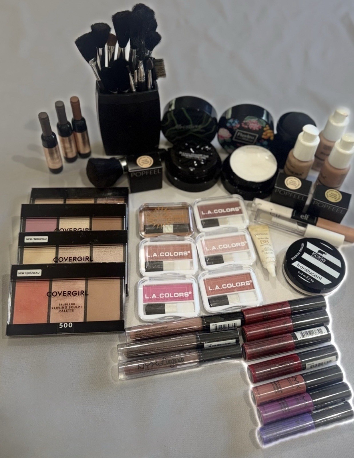 Makeup Lot, Blush, Lips, Foundation Powder