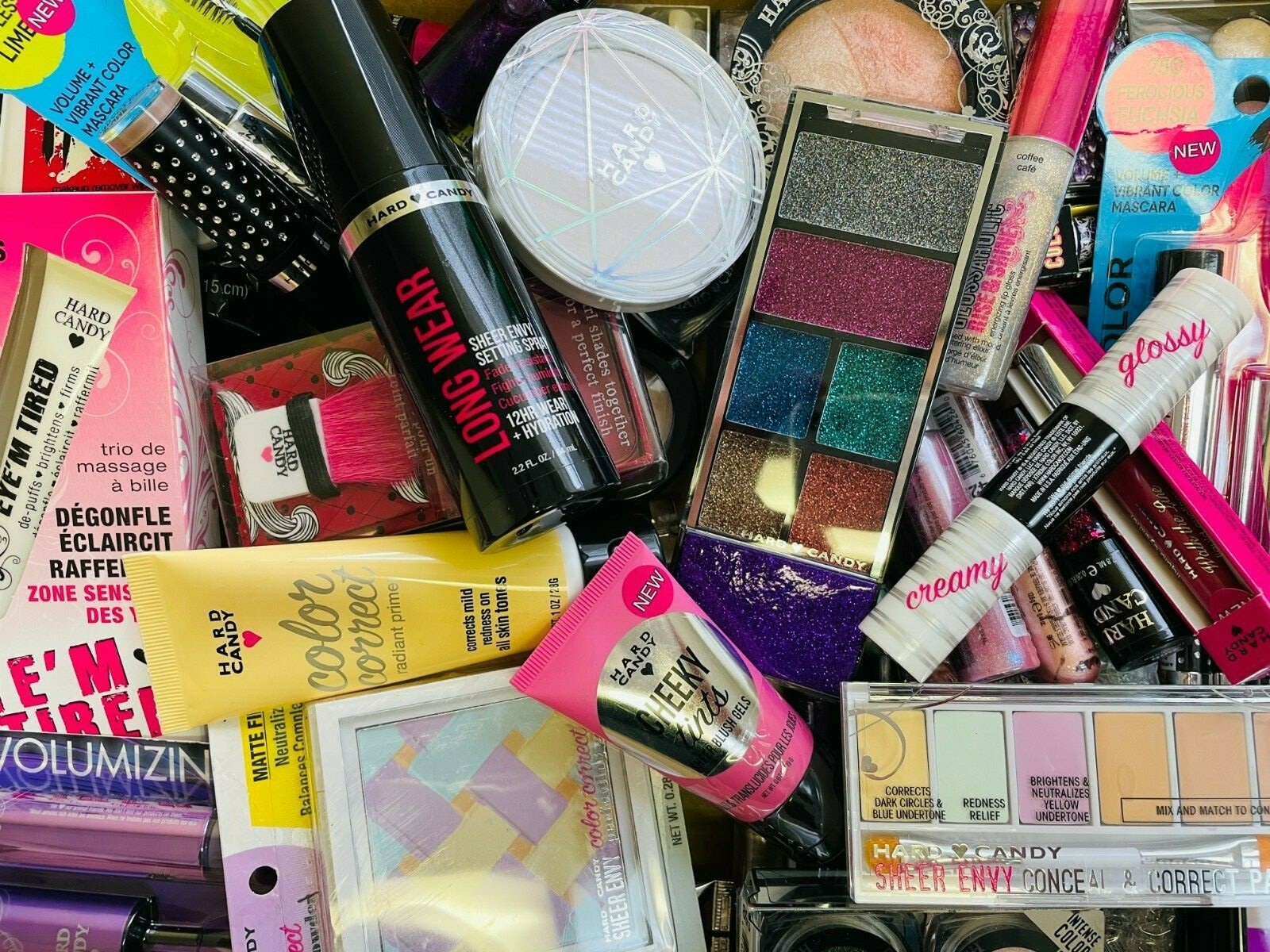 50 pc Hard Candy Makeup WHOLESALE LOT !! Lips Nails Eyes Face !! NO DUPLICATES!