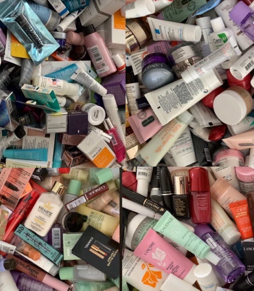 High End Mixed Lot Deluxe Travel Size Cosmetic Skincare Makeup Hair Samples