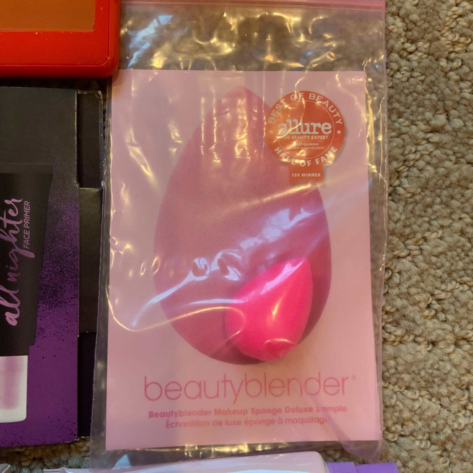 7x makeup sample Urban Decay Caliente Beauty Blender Dermablend lashes mini NEW