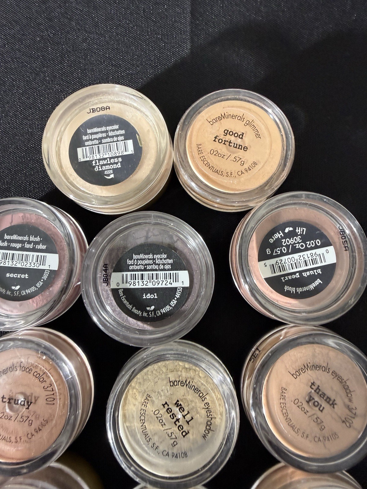 Huge Lot of 14 BARE ESCENTUALS bareMinerals i.d. Eyecolor Glimmer Blush