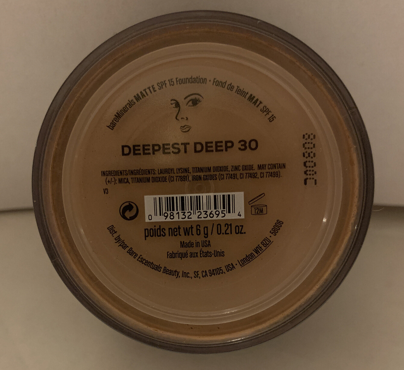 BareMinerals Matte Foundation SPF15 No 30 Deepest Deep Lot Of 11