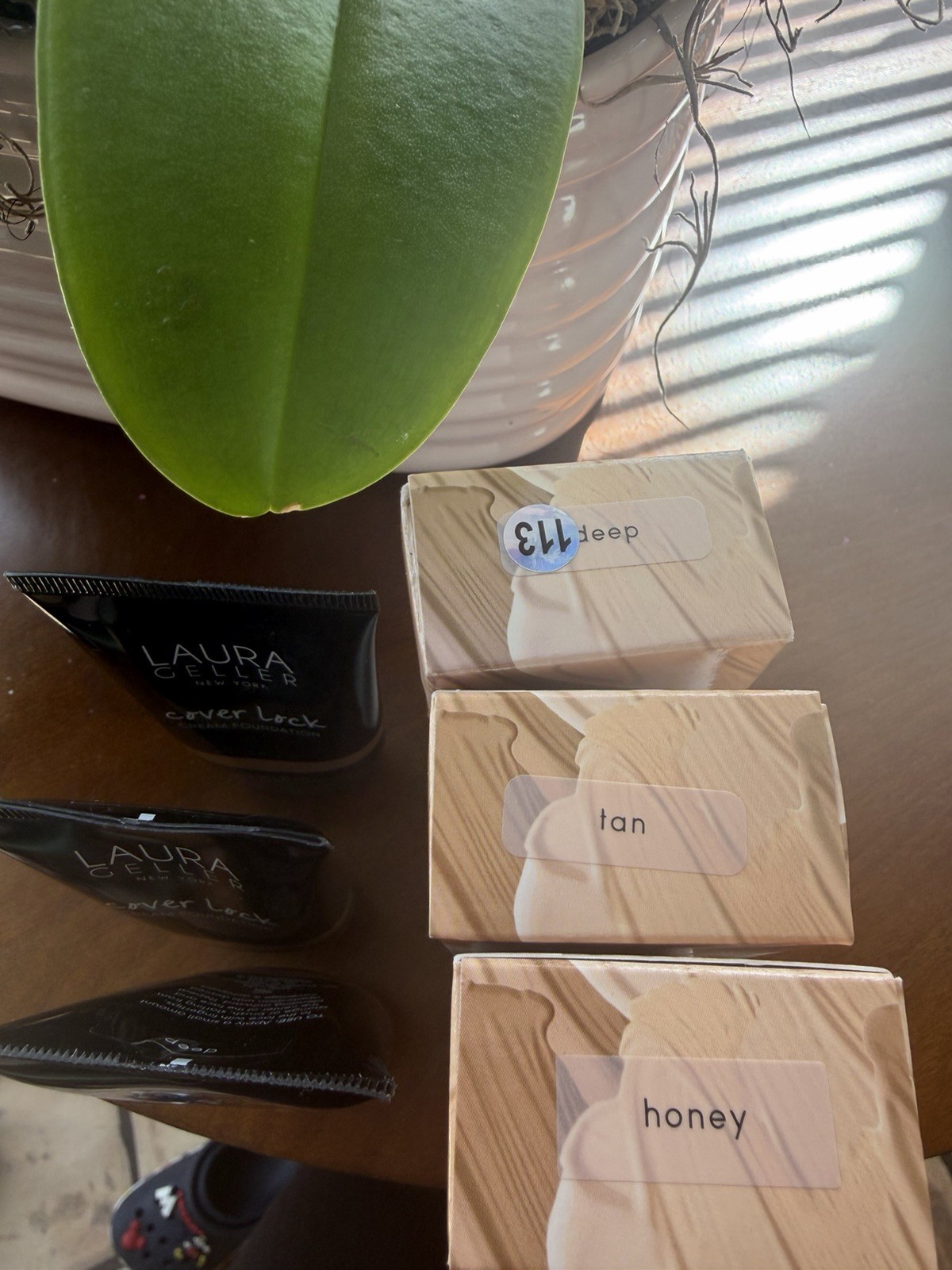 Laura Geller Cover Lock Cream Foundation Full Size Mixed Lot Tan Honey Deep
