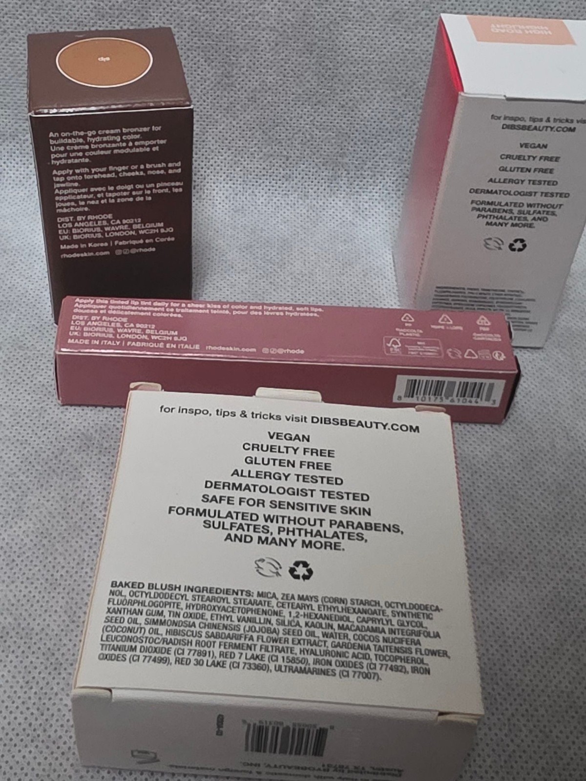 Dibs Beauty and Rhode Skin Makeup Bundle 4 pieces total