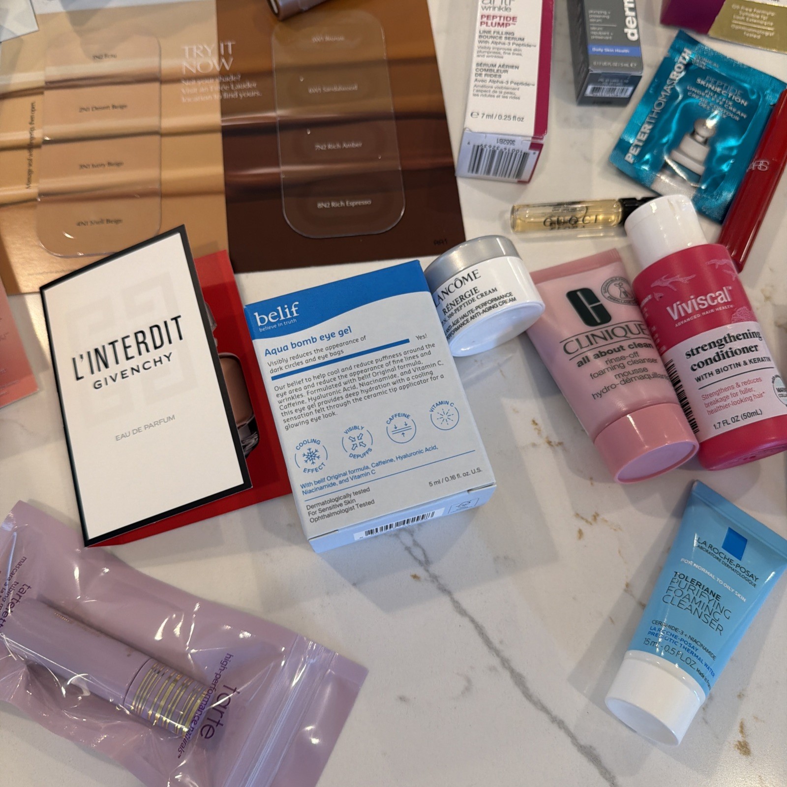 Huge 25+ Beauty Makeup Mascara Skincare Lot Sample & Deluxe Sz Ulta Sephora Bag