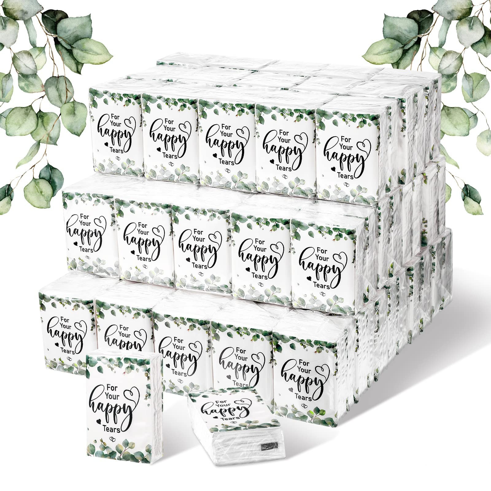120 Pack Wedding Facial Tissues Items for Welcome Bags Pocket Tissues Mini Ti…