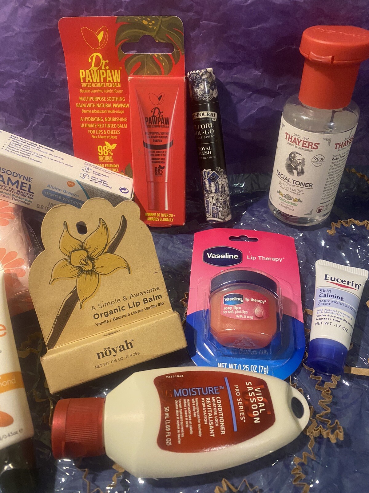 💋Beauty Bundle Lot Makeup Wipes Toner Eucerin Lip Cheek Tint PooPotpuri &More🎀