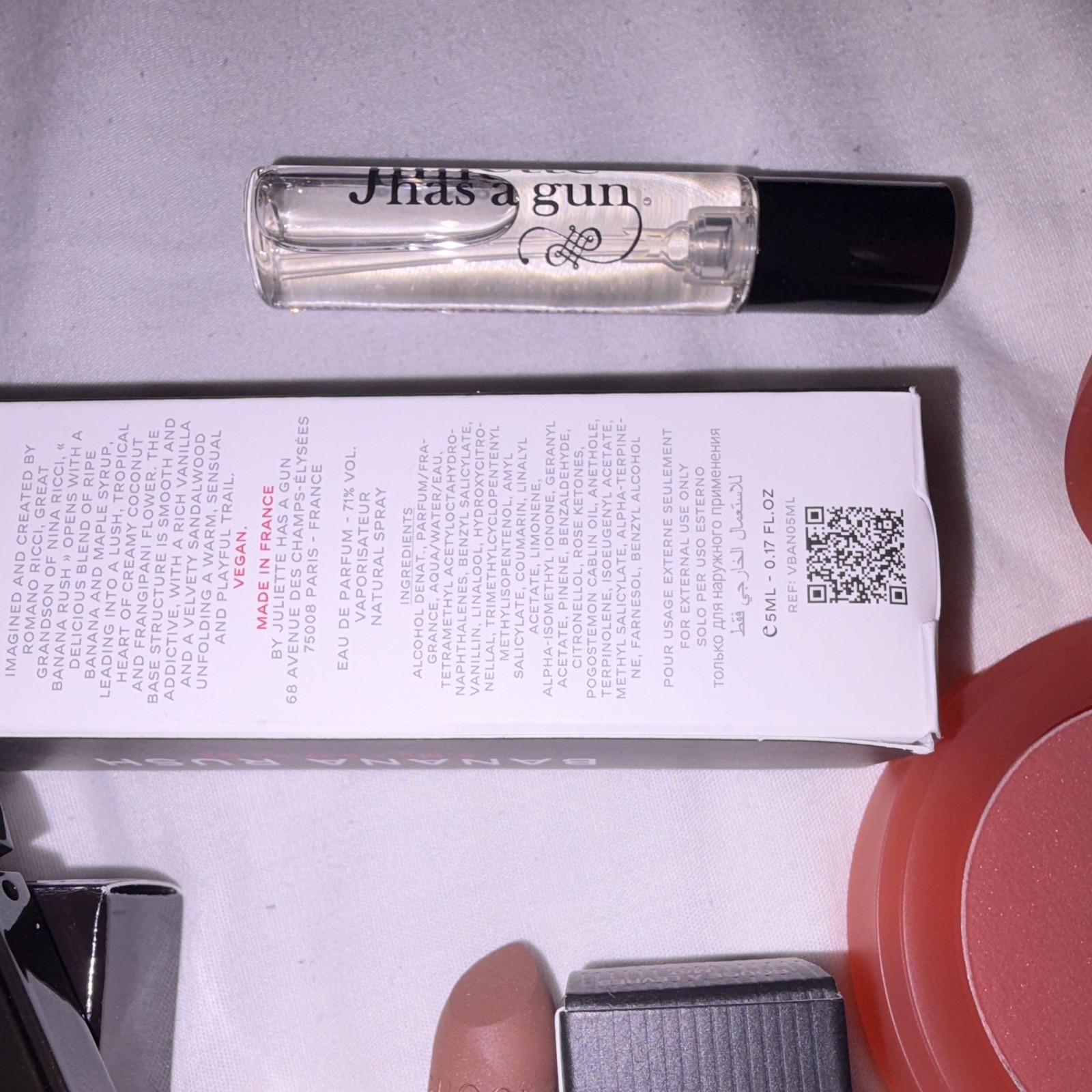 Mixed Brands Makeup & Fragrance Lot: Gucci Matte, Rare Beauty, Laura Mercier