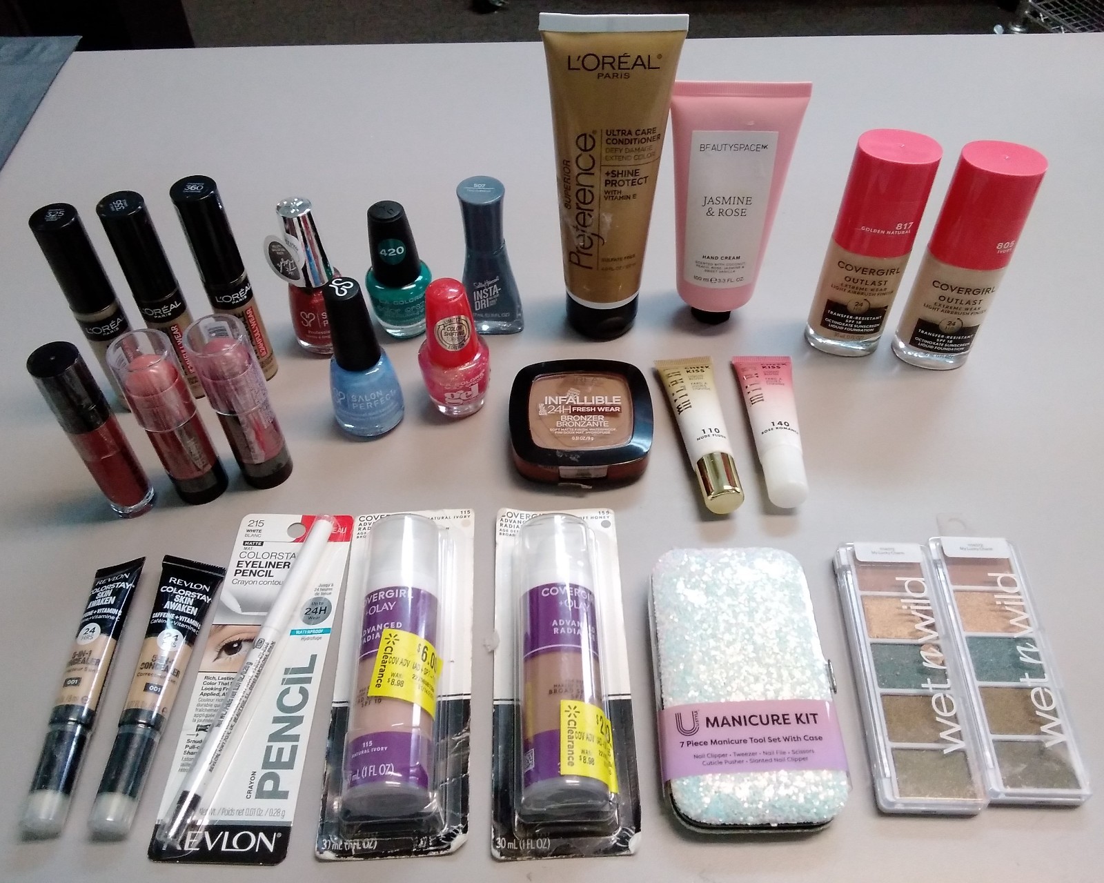 Deluxe Makeup Lot 3 Assorted Brands & Colors (Milani-Maybelline-ELF-wet N Wild)