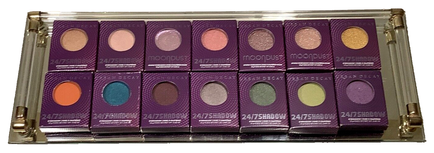 Urban Decay Eyeshadow Lot of 14 Shades- NIP -NRFB & 6Pc Beauty Set w/Mirror Tray