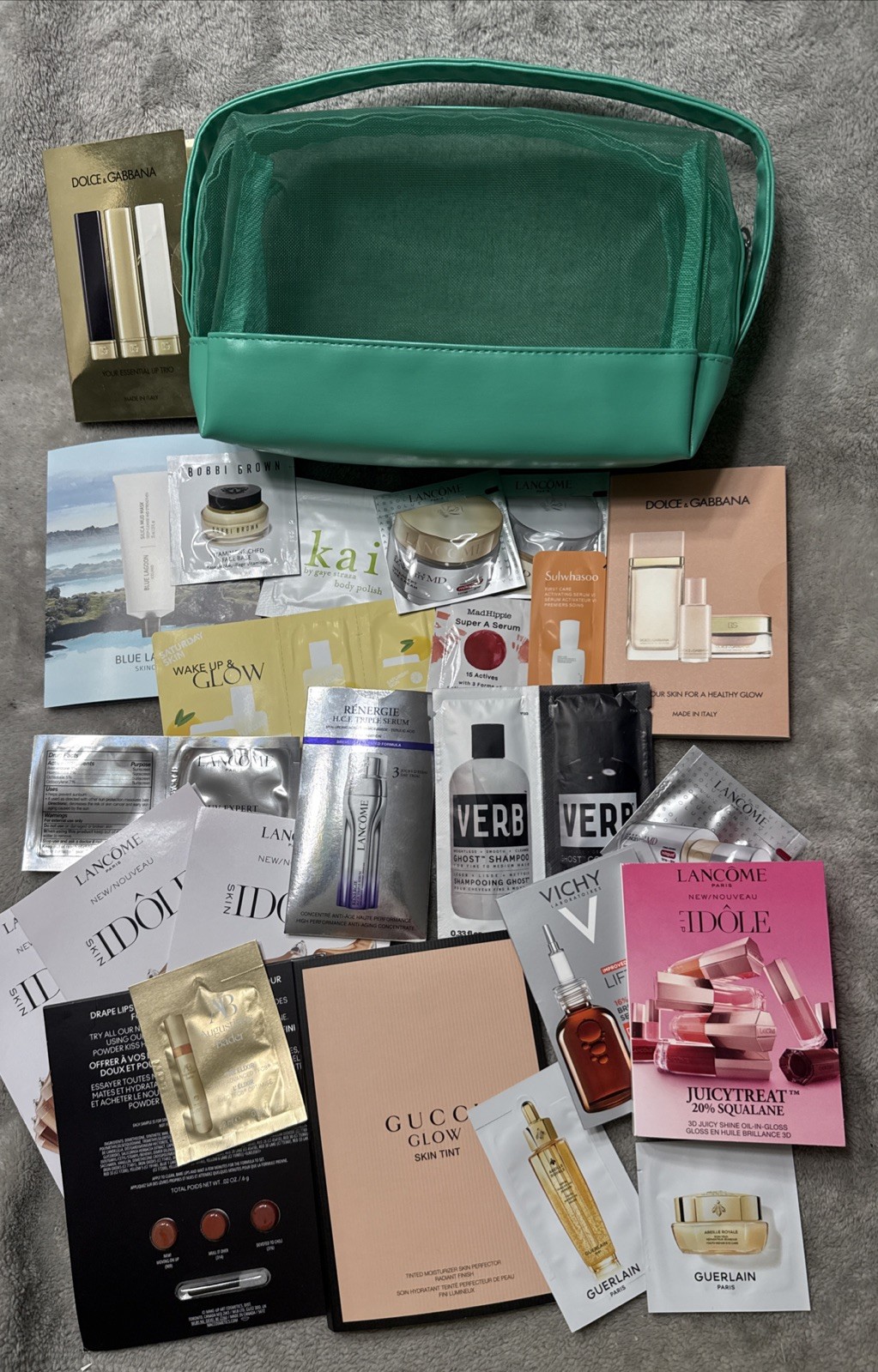 Lot 25 ULTA BEAUTY Samples & Cosmetic Bag Set For Travel