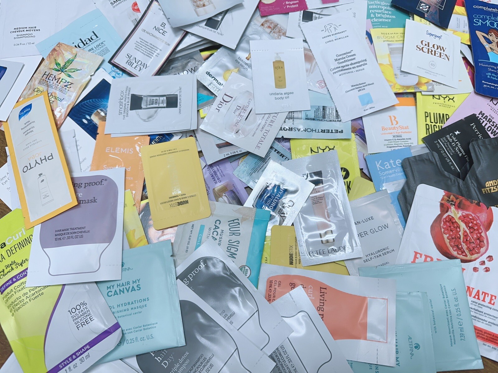 100 X Mix Skincare Makeup & Hair Care Samples Dior Anastasia Kiehls Mac Clinique