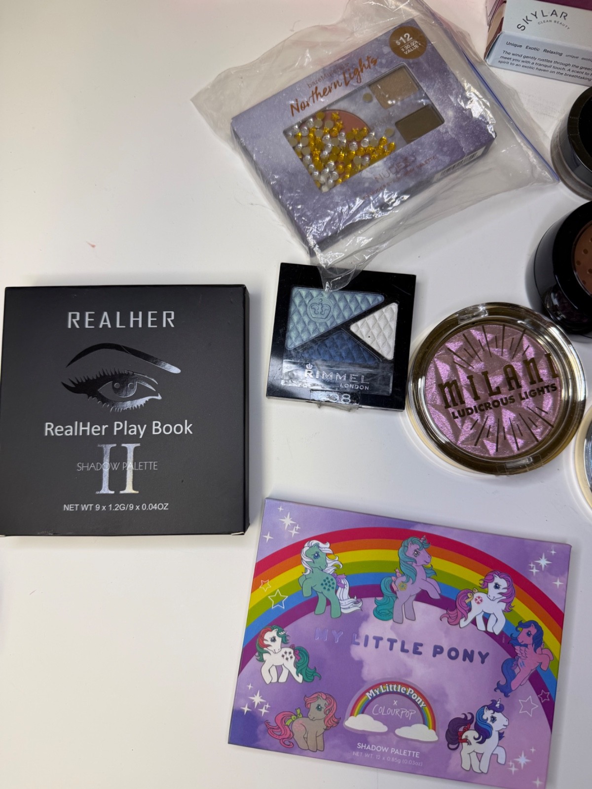 Large Makeup Bundle Lot Eyeshadow Palettes ColourPop PUR Lime Crime Pixi ELF & M