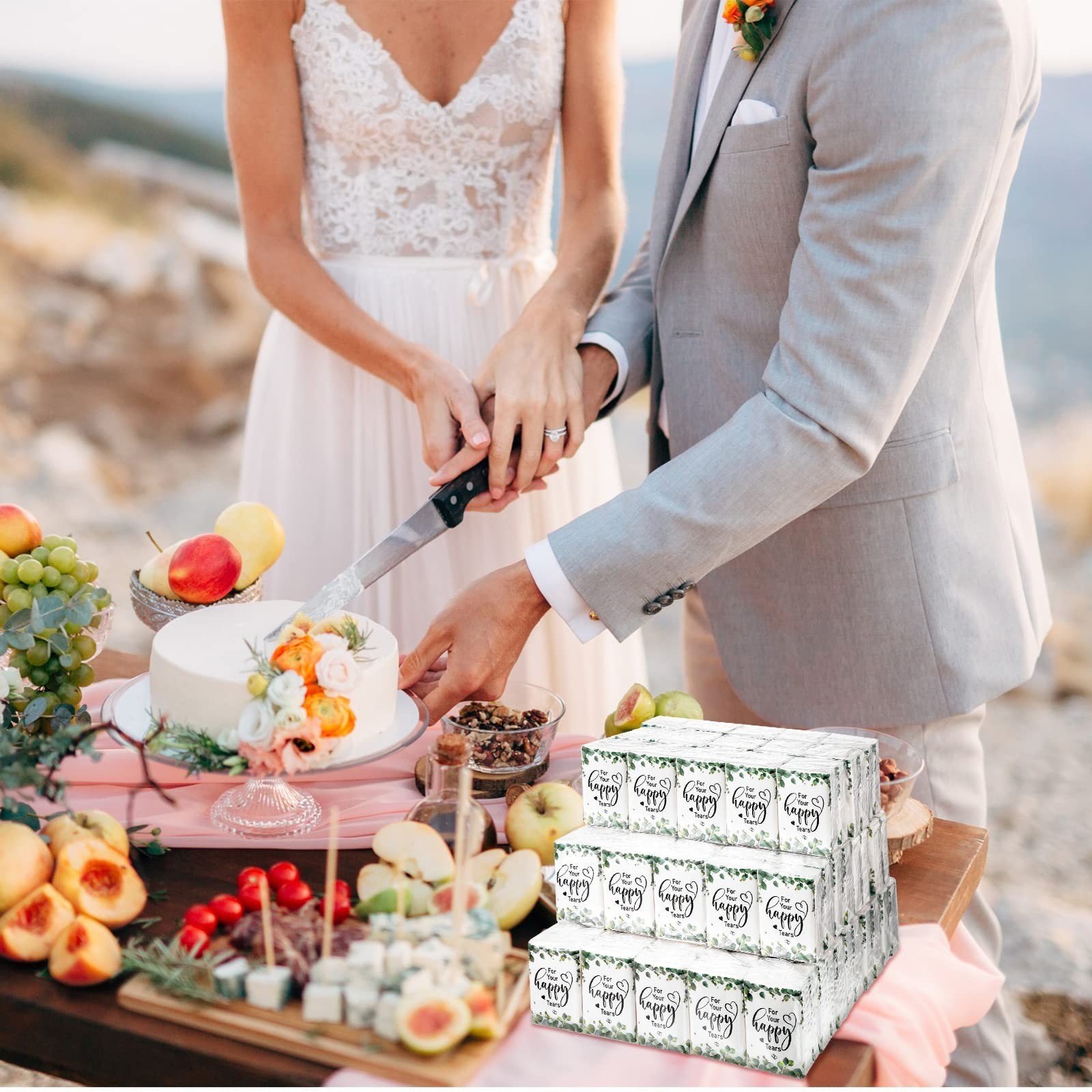 120 Pack Wedding Facial Tissues Items for Welcome Bags Pocket Tissues Mini Ti…