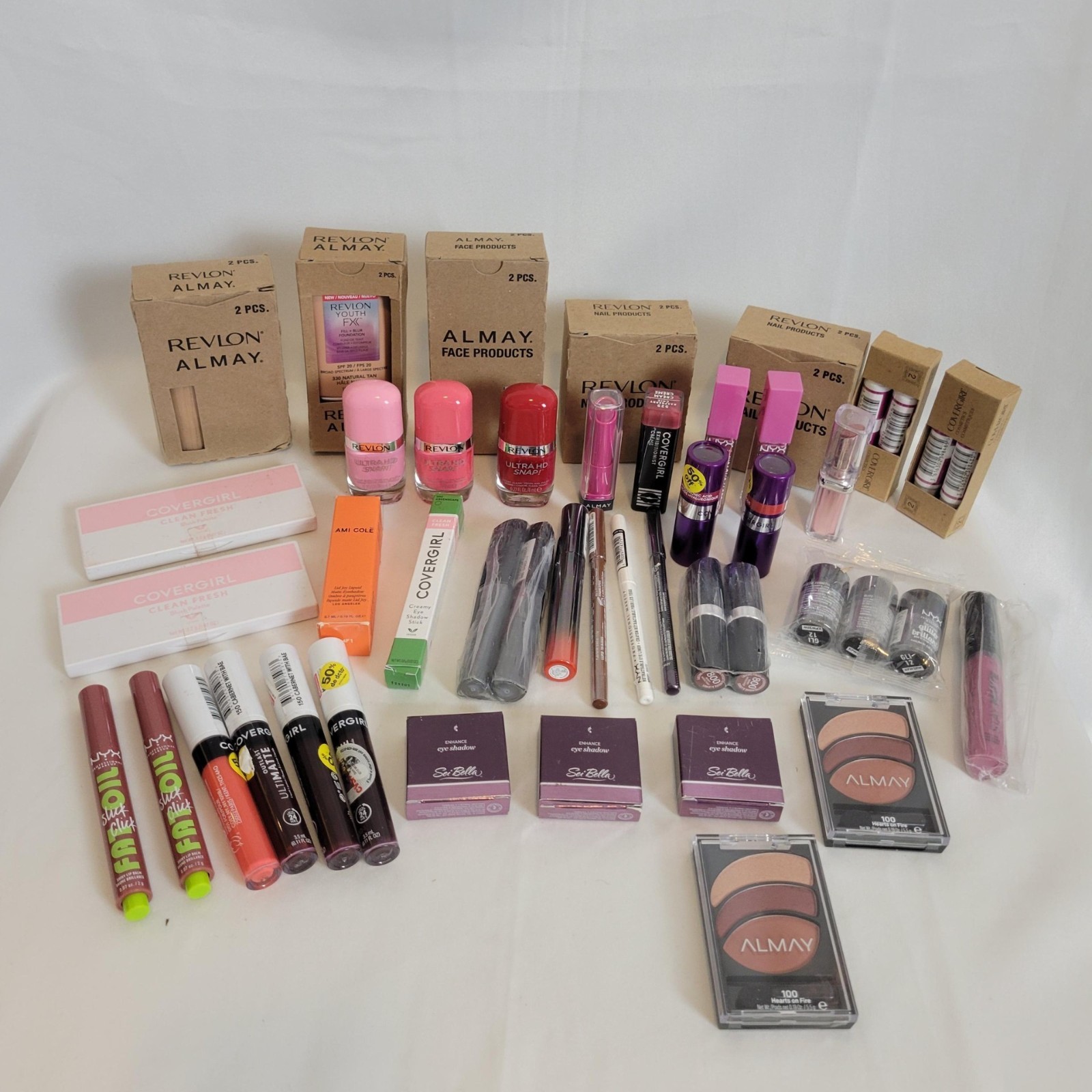 Wholesale Mixed MAKEUP BEAUTY Cosmetic NYX Almay CoverGirl Revlon Lot of 50 PCS