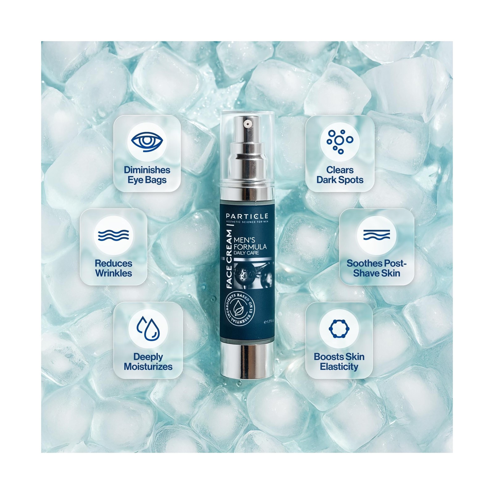 Particle Men’s Face Cream – Hydrating Moisturizer w/ Vit C, Hyaluronic Acid
