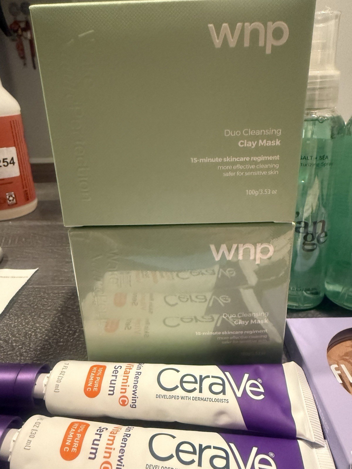 Mixed Makeup & Skincare Lot: CeraVe Vitamin C, Florence Bronzer, Dolce, Burberry