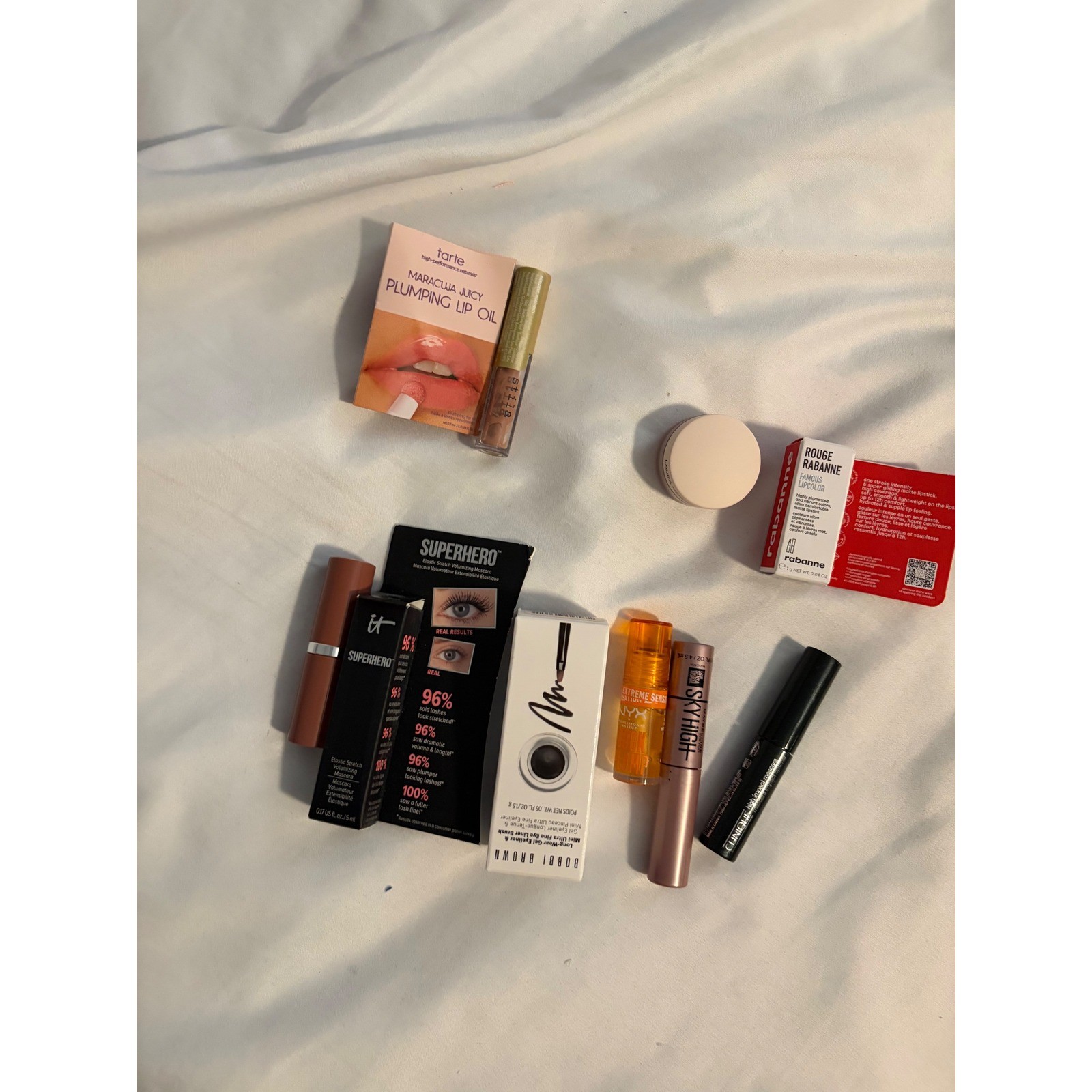 Makeup Bundle Tarte Bobbi Brown Clinique IT Cosmetics Maybelline Mascara Lip Lot