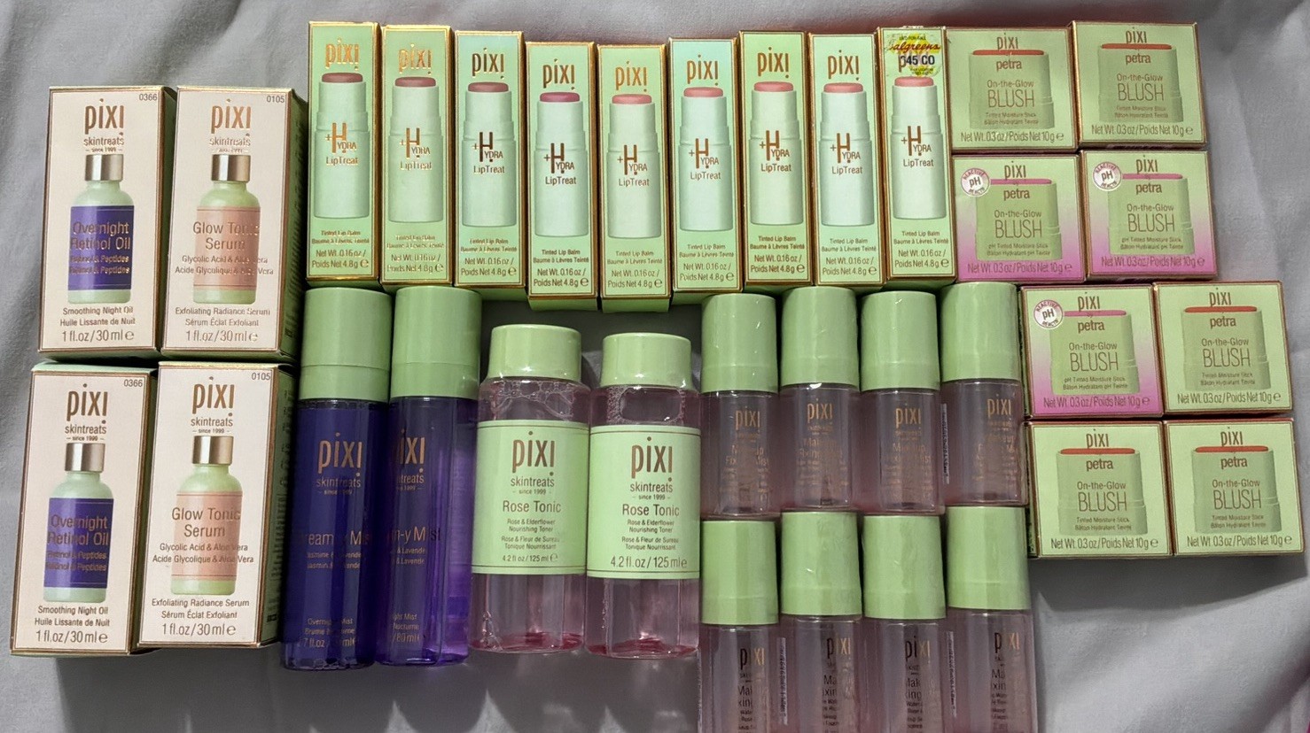 Pixi Assorted Makeup and Beauty Bundle – Brand New – Lot Of 33
