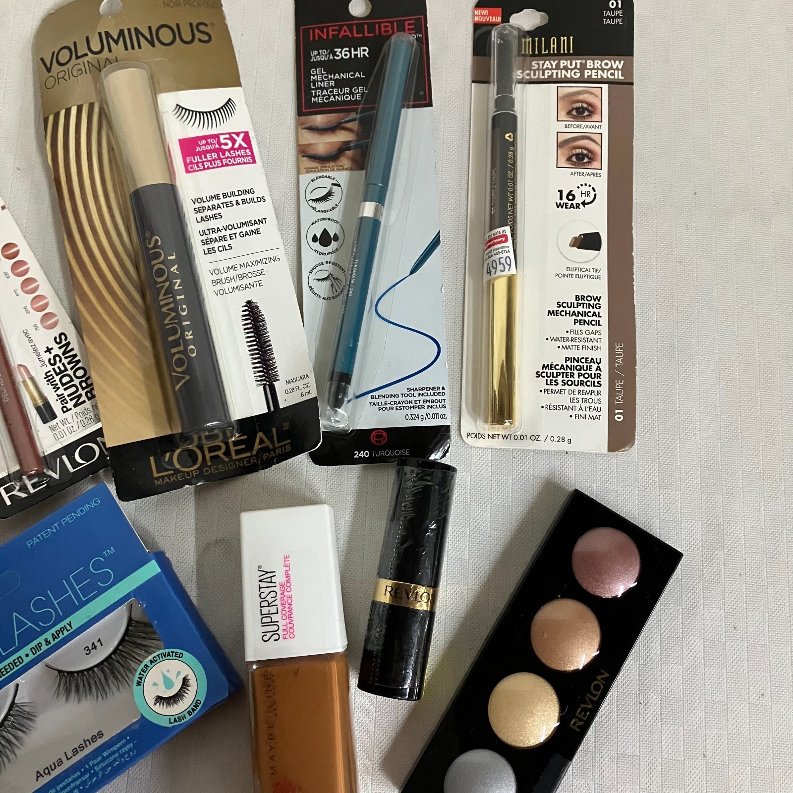 Maybelline, L’Oréal, Milani, Revlon, Ardell 10-Piece Drugstore Makeup Kit New