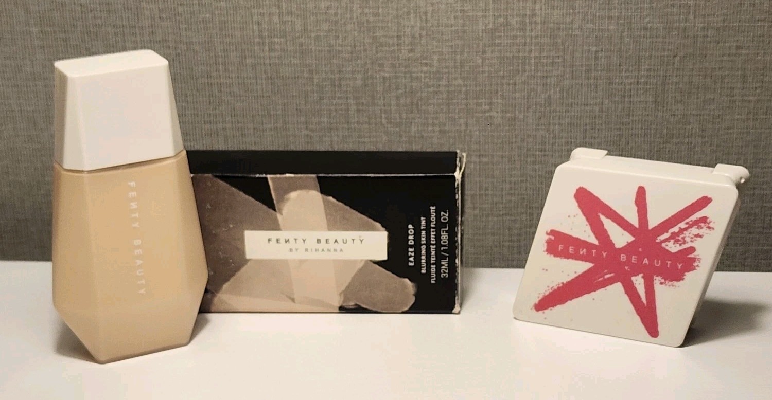 FENTY BEAUTY LOT Blurring SKIN TINT Shade #1 32ml + CHEEK Blush Bubbleband$ 4.0g