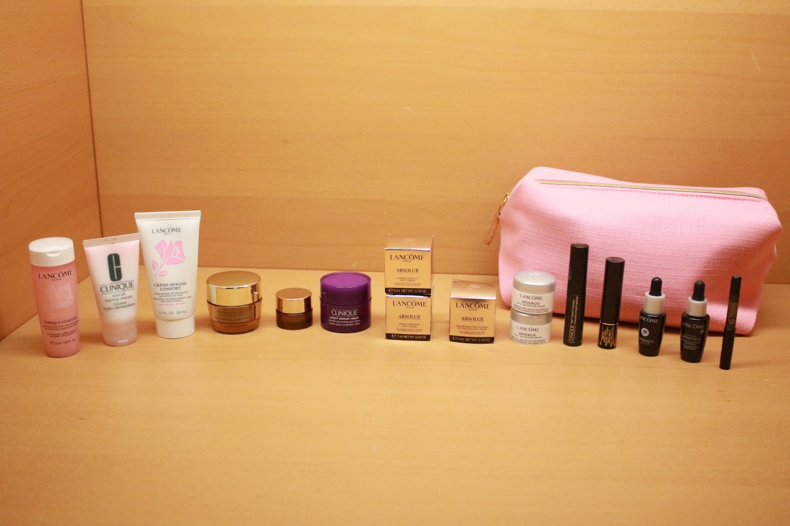 17 ITEMS MIXED NEW LOT (CLINIQUE, LANCOME, ESTEE LAUDER) BAG INCLUDED