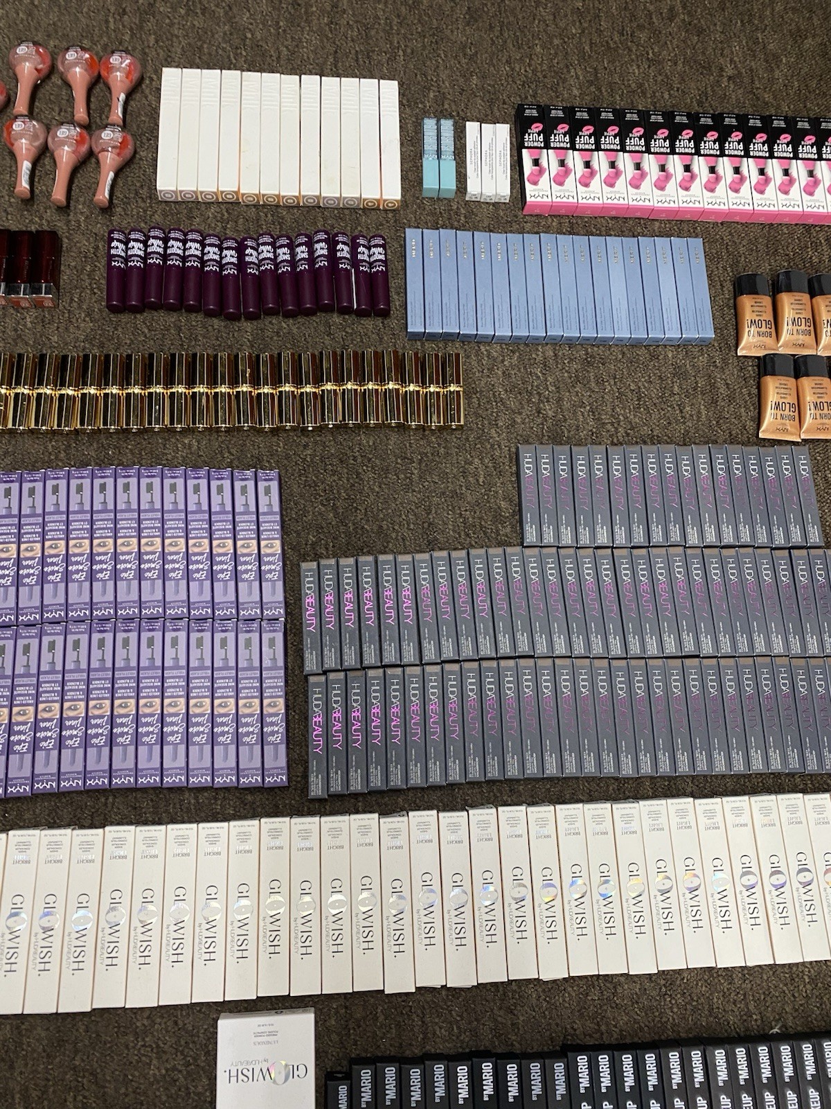 Huge Lot Of High End Makeup 371 Pieces Makeup By Mario NYX Huda Beauty Merit