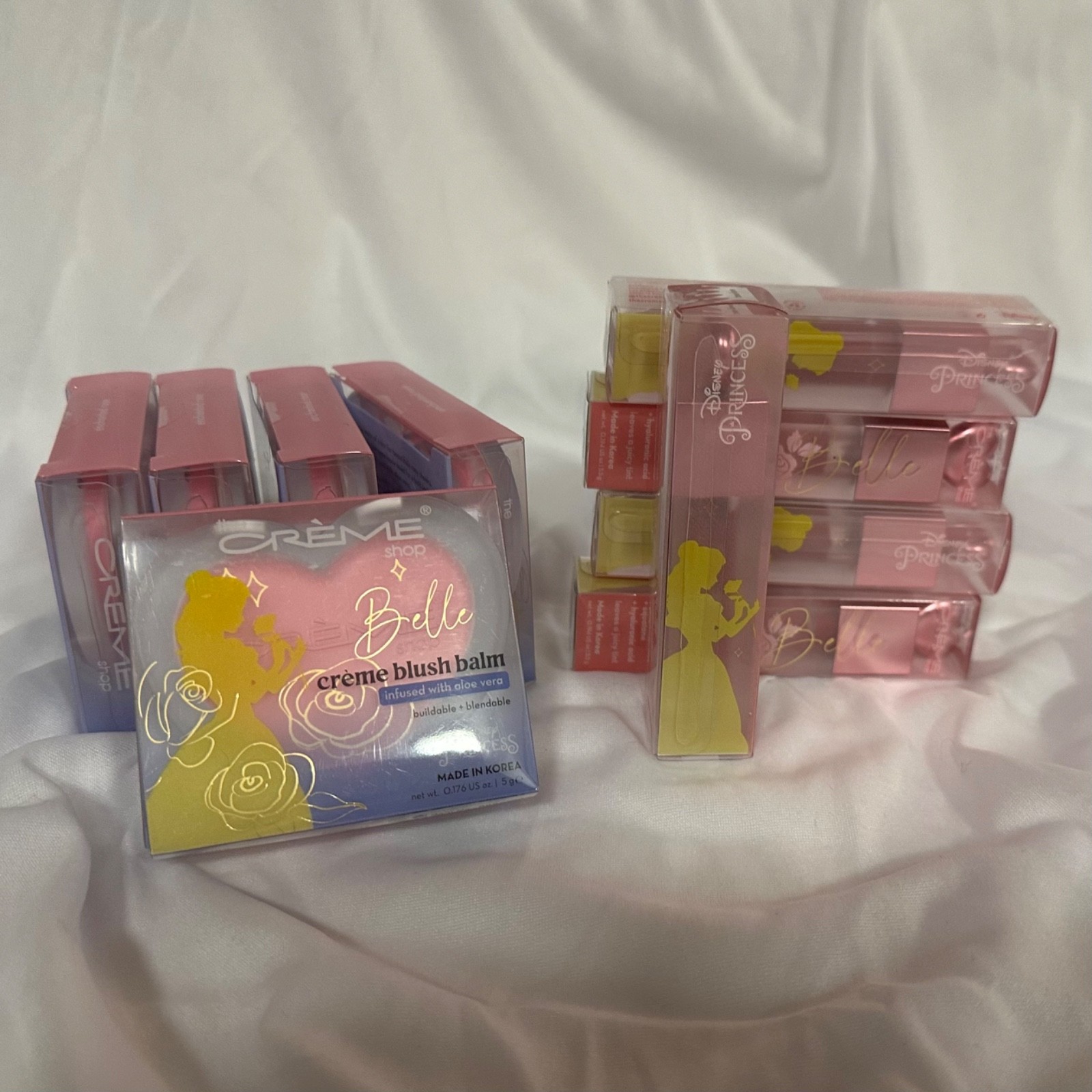 The Créme Shop x Disney Princess Belle Lip Stain Cream Blush Ten (10) Item Lot
