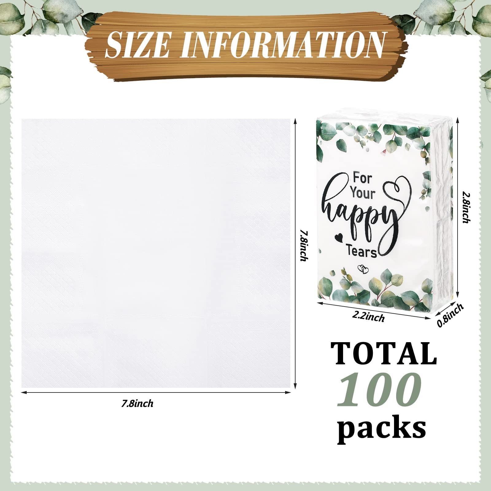 120 Pack Wedding Facial Tissues Items for Welcome Bags Pocket Tissues Mini Ti…