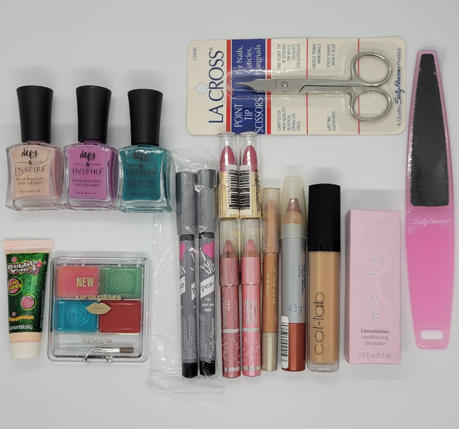 Mixed Beauty Lot 15 Items Mally L’Oreal Revlon CoverGirl Sally Hansen NEW