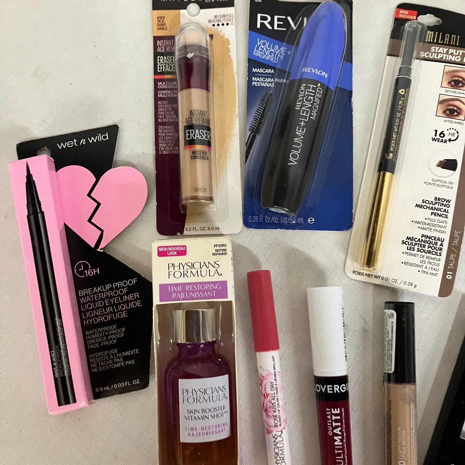 Revlon Mascara Maybelline L’Oréal Lot of 10 Drugstore Makeup Items New Sealed