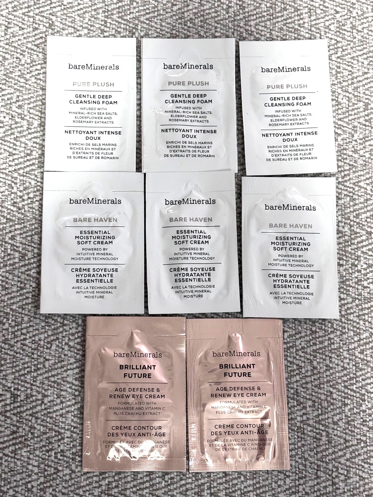 bareminerals Sample size Travel Bare Haven Pure Plush Brilliant Future sealed