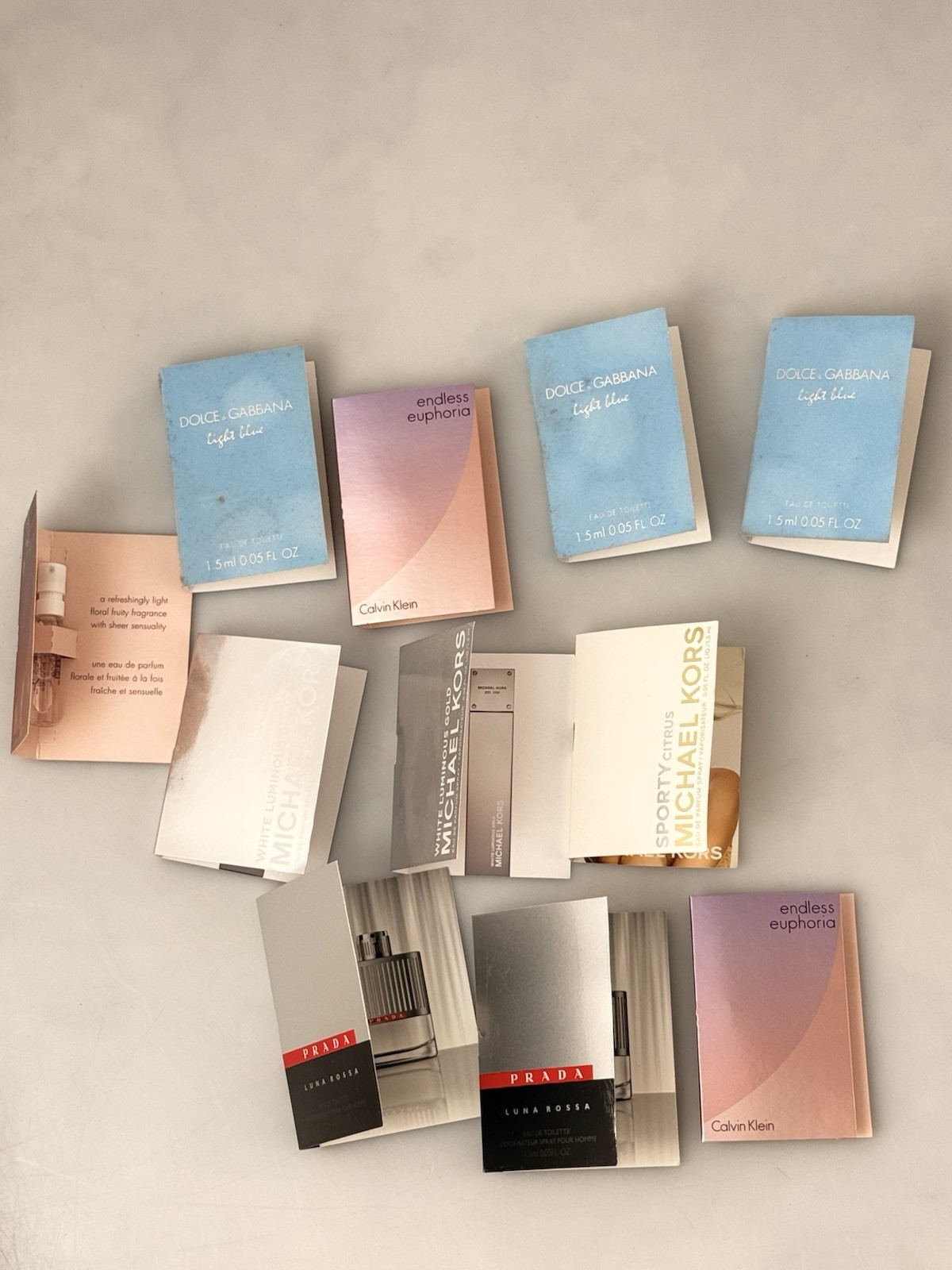 Beauty Samples Travel Size Perfume High End Lot Of Prada, Kors, Dolce & Gabbana
