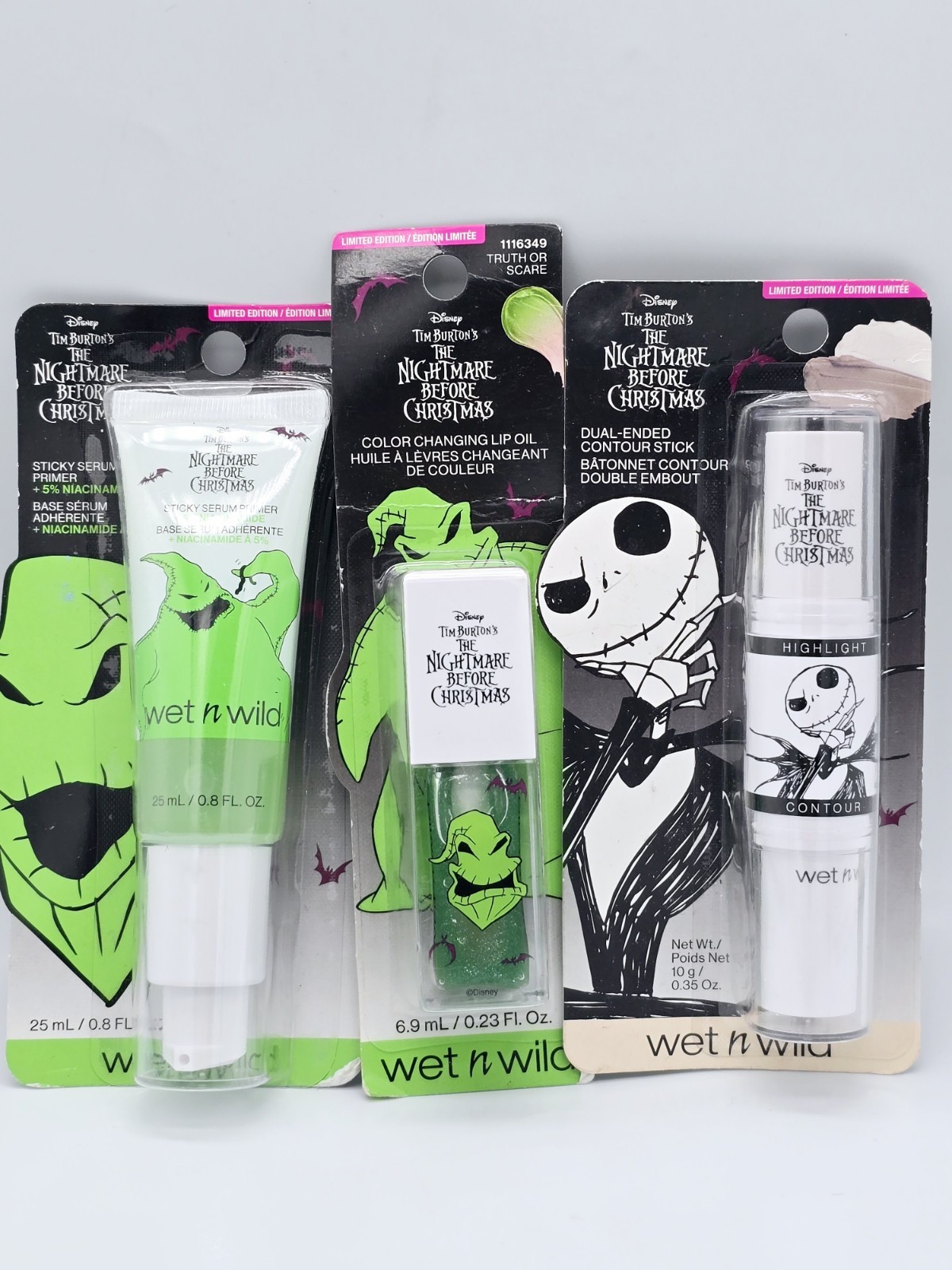 Wet N Wild Nightmare Before Christmas LIMITED EDITION Makeup. 3 Pieces Total