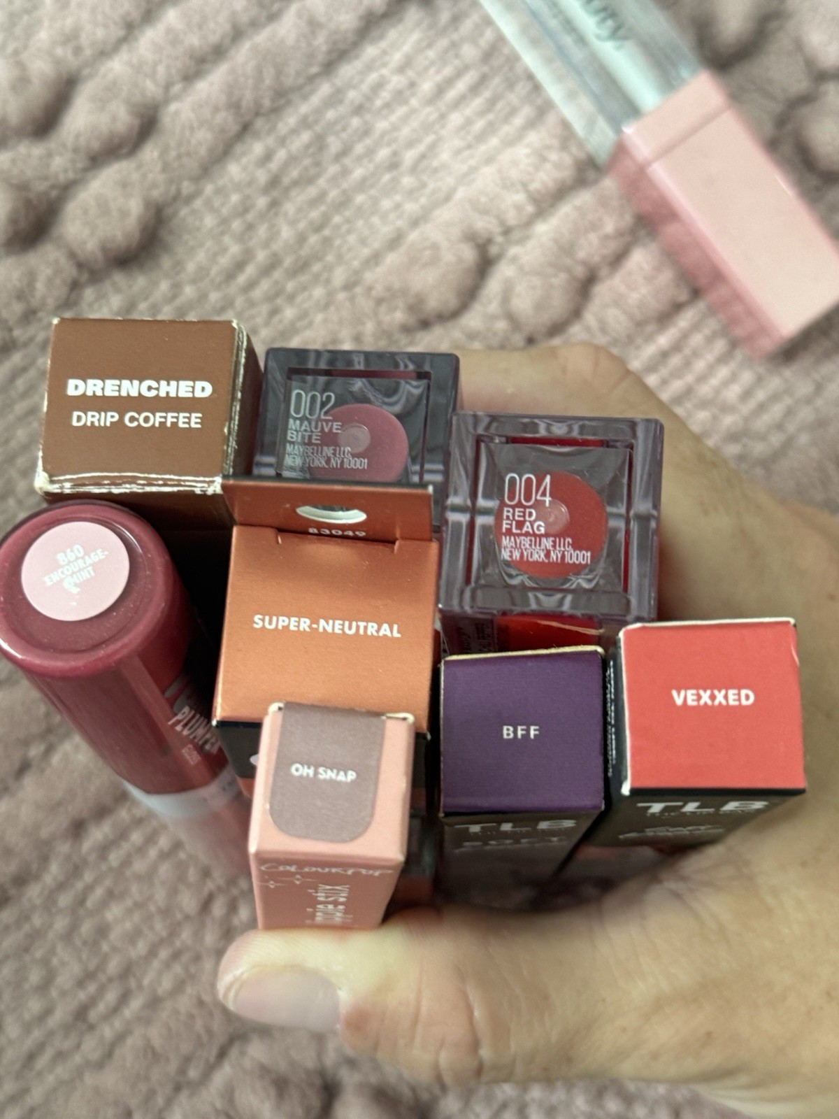 Assorted Lip Makeup Lot e.l.f. Glow Reviver Lip Oil, NYX, ColourPop, TLB, Morphe