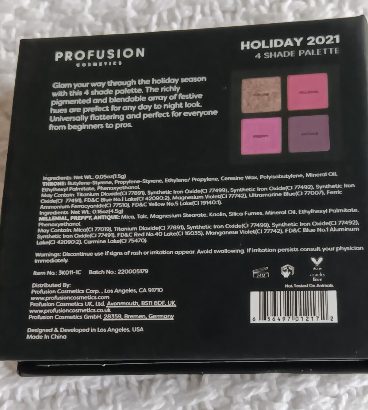 Profusion Cosmetics Holiday 2021 Palette Complex Culture Jules Smith Beauty Lot