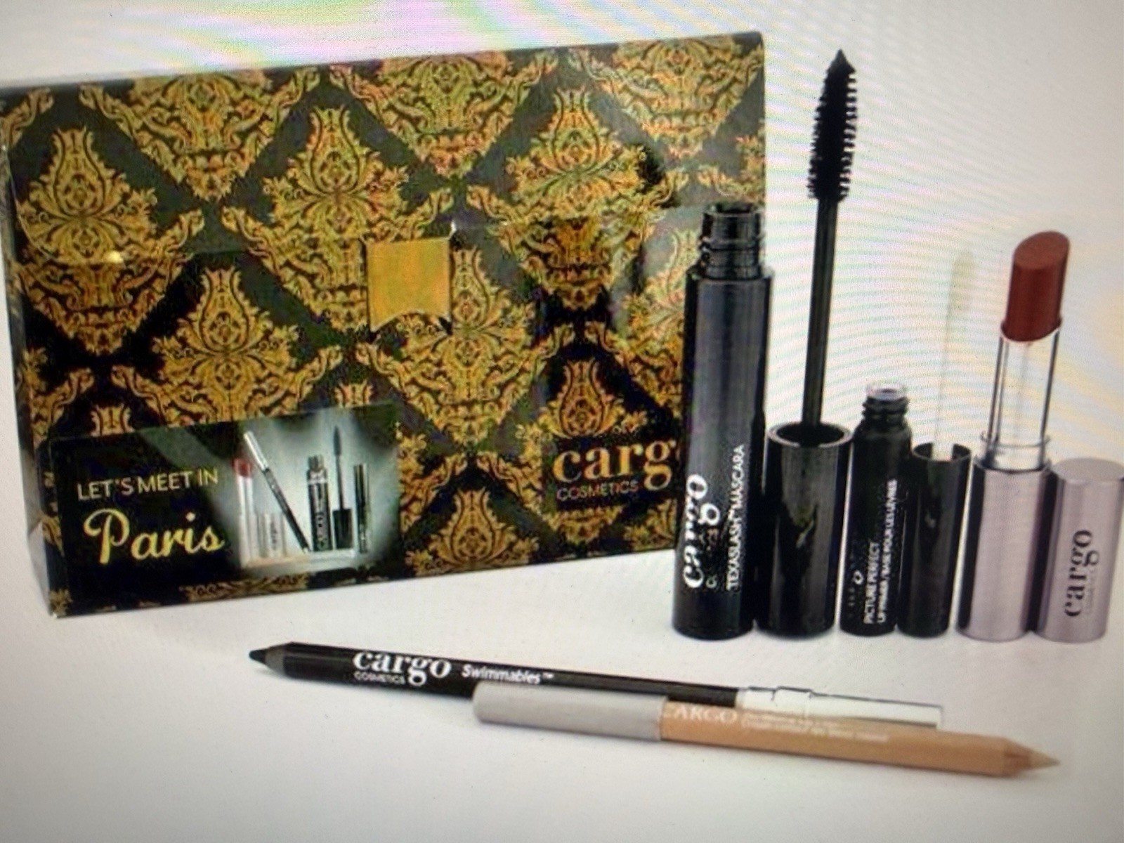 2X 5 Pc Cargo Cosmetics Let’s Meet In Paris Texaslash Mascara Lip Liner & More