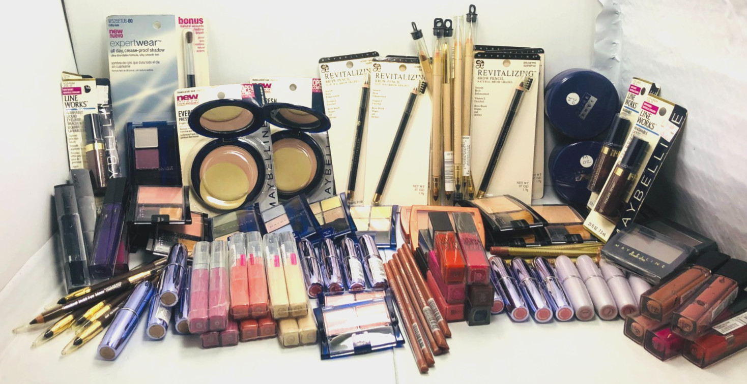 New HUGE 100 PC MAYBELLINE Makeup Lot **RARE HARD-TO-FIND ITEMS **GREAT DEAL!