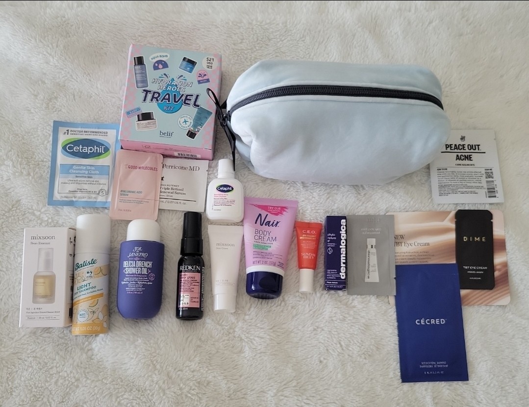 Assorted Beauty Travel/Sample Lot Hydration Heroes Kit Hydrating Cetaphil belif