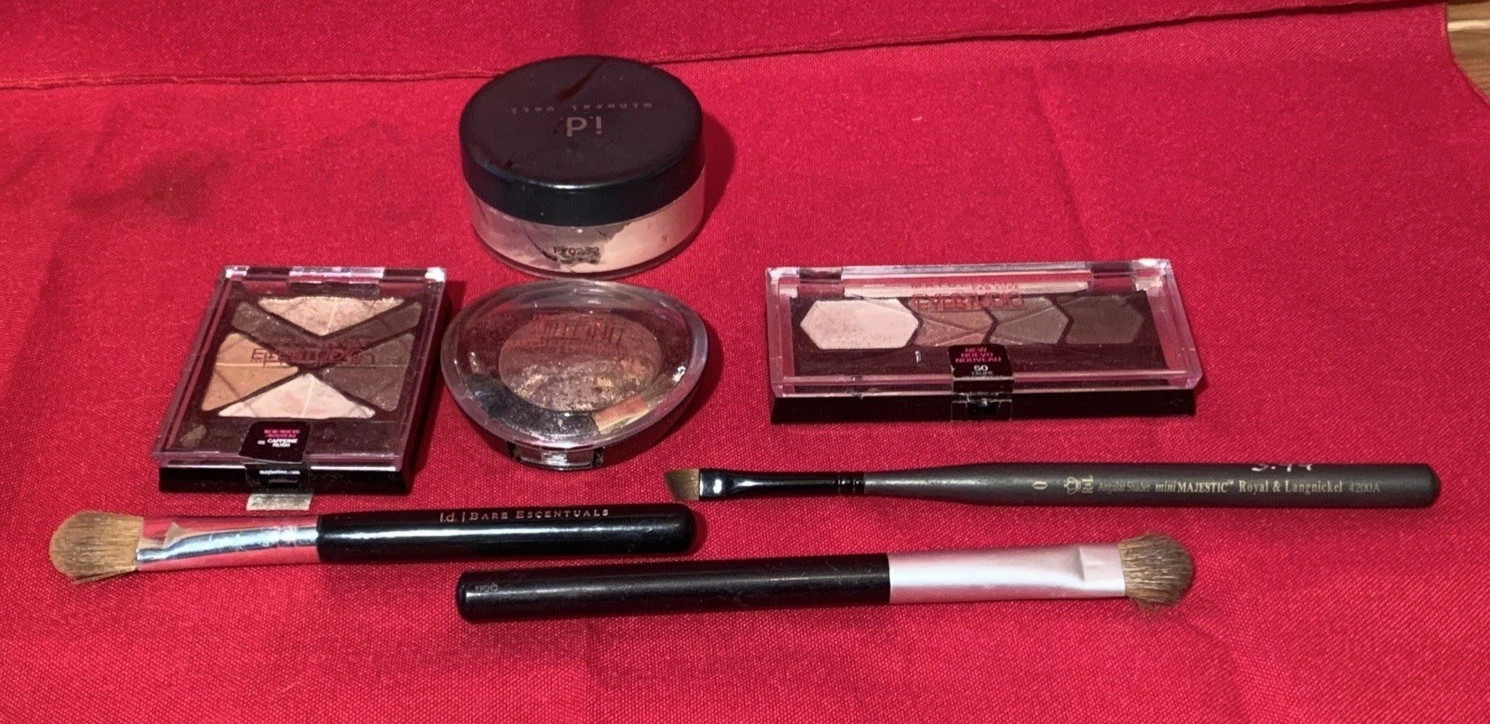 Mixed LOT OF MAYBELLINE MAKEUP EYE SHADOW & FACE BRUSHs JJ9