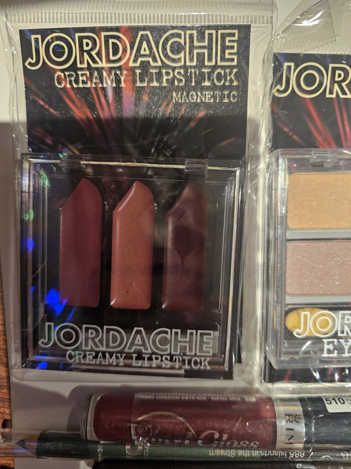 Assorted Makeup Lot 9 Pcs Jane Rimmel Jordache Eyeliner Lip Gloss Blush