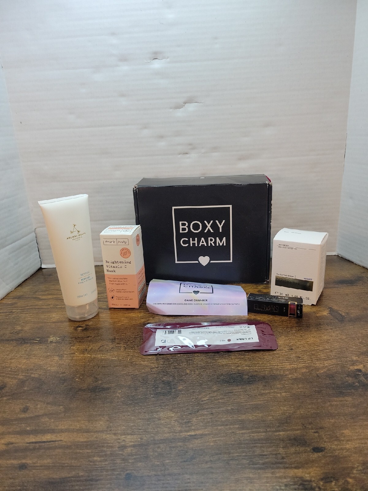 Boxycharm Box Lot Revive Body Gel Velvet Skin Drink Mask Lip Liner Lip Stick