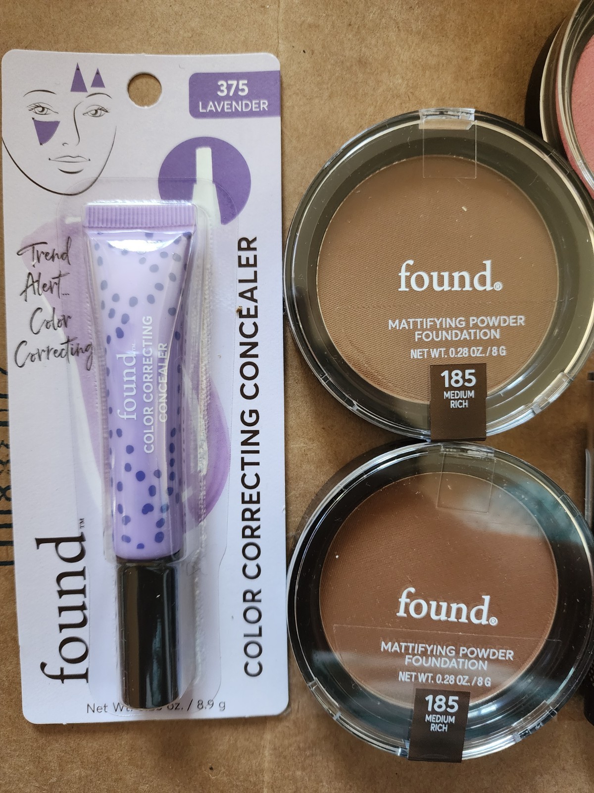 LOT OF 10 Found Cosmetics Blush, Concealer,Eye Primer,Foundation, Lipstick,Gloss